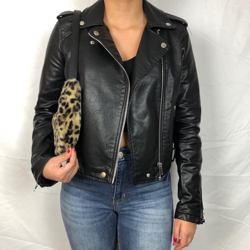 Faux leather jacket